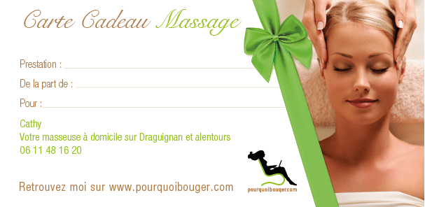 Carte Cadeau Pour Un Massage Toute 